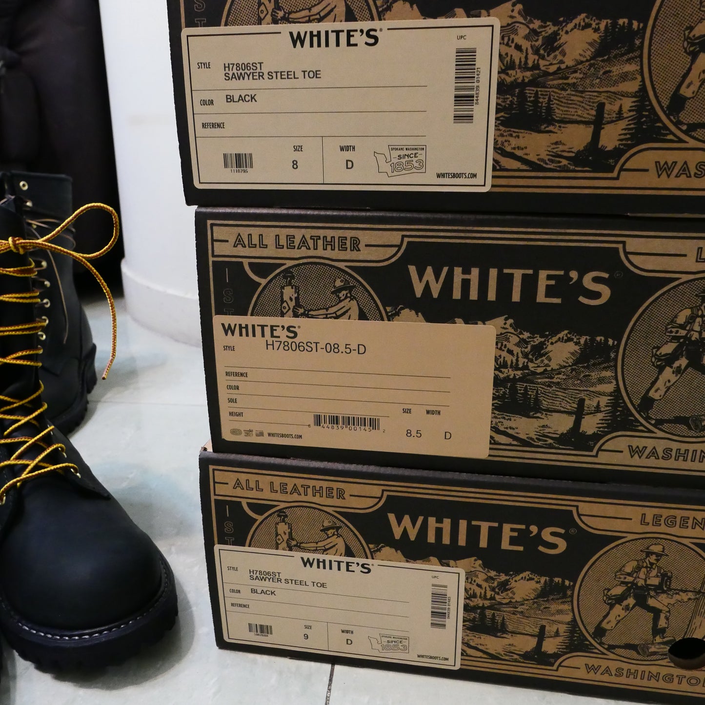 Whites boots 10’’ 鋼頭(Steel toe) 8D•8.5D•9D