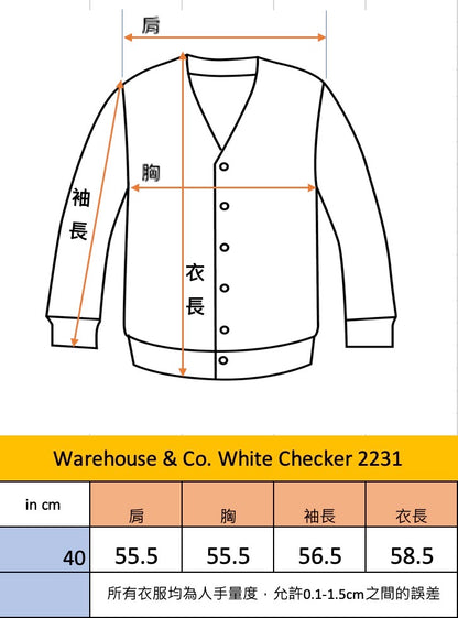 Warehouse & Co. Lot 2231 1900年代靛藍白格紋Blouse