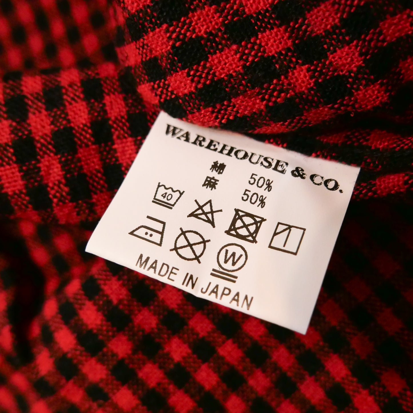 Warehouse 3055 Gingham格子工裝襯衫