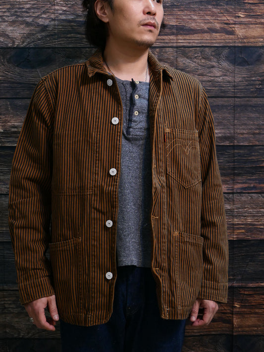 Levi’s Red Engineer coat toffee stripe S碼