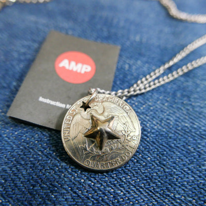 Amp Japan 銀幣Bump out star項鏈