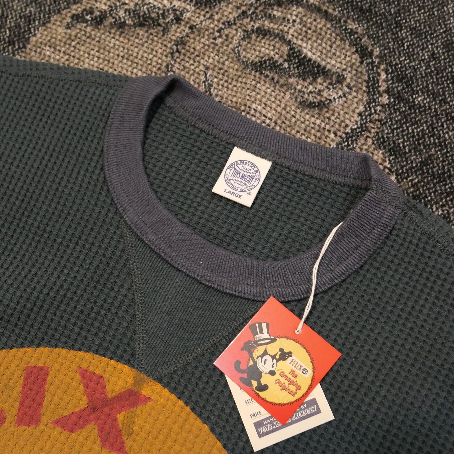 Toys McCoy waffle crew neck shirt