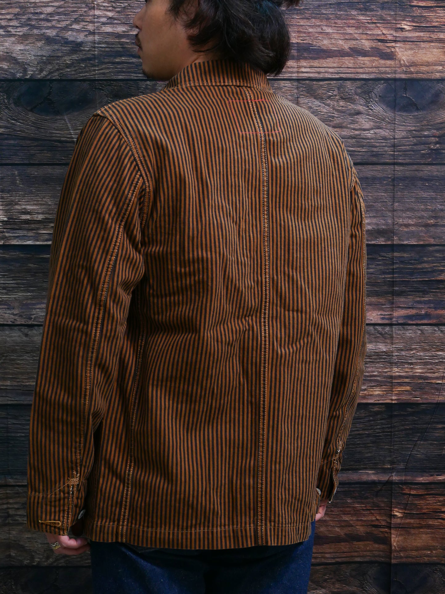 Levi’s Red Engineer coat toffee stripe S碼